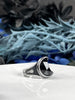 Black Onyx Moon "Meteor" Style Ring - Size 7