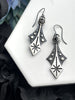 Mid-Century "Cascade" Earrings with Black Spinel