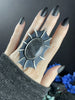 Midnight Quartzite Space Creature Statement Ring - Size 7