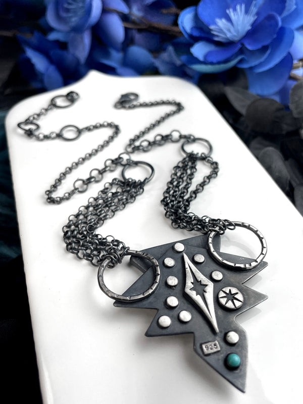 Art Deco Meteorite Statement Necklace