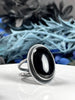 Black Onyx Orbit Ring- Size 11