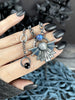 Silver Sapphire & Rainbow Moonstone Atomic Dawning Necklace