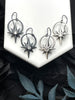 Silver Starburst Earrings with Moissanite - 2 pairs left