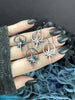 Silver Starburst Earrings with Moissanite - 2 pairs left
