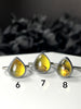 Amber Teardrop Rings - size 7 left