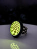 Orange Glowing Quartz Illusion Ring - Size 8
