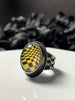 Orange Glowing Quartz Illusion Ring - Size 8