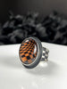 Orange Glowing Quartz Illusion Ring - Size 8