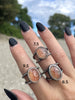 Glowing Sunstone Orbit Rings - 3 available in sizes 7.5, 8.5 & 9.5