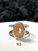Glowing Sunstone Orbit Rings - 3 available in sizes 7.5, 8.5 & 9.5