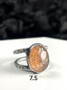 Glowing Sunstone Orbit Rings - 3 available in sizes 7.5, 8.5 & 9.5