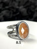Glowing Sunstone Orbit Rings - 3 available in sizes 7.5, 8.5 & 9.5
