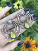 Amber Sunshine Dangling Hoop Earrings