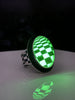 Green Glowing Quartz Illusion Ring - Size 7