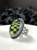 Green Glowing Quartz Illusion Ring - Size 7