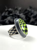Green Glowing Quartz Illusion Ring - Size 7