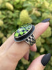 Green Glowing Quartz Illusion Ring - Size 7