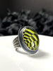 Yellow Glowing Quartz Creeper Ring - Size 8.5