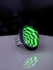 Yellow Glowing Quartz Creeper Ring - Size 8.5