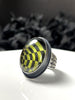 Yellow Glowing Quartz Creeper Ring - Size 8.5