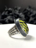 Yellow Glowing Quartz Creeper Ring - Size 8.5