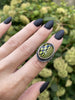 Yellow Glowing Quartz Illusion Ring - Size 5.5
