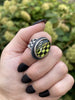Yellow Glowing Quartz Illusion Ring - Size 5.5