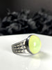 Uranium Glass Creeper Ring - Size 11
