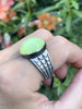 Uranium Glass Creeper Ring - Size 11