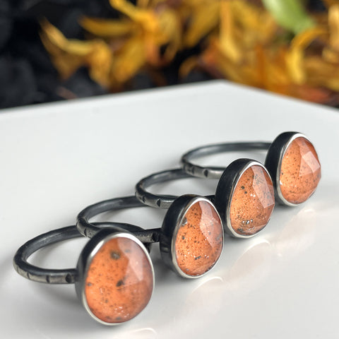 Orange Glow Rings with Volcanic Sand