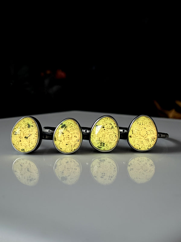 Orange Glow Rings with Volcanic Sand