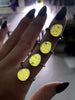 Orange Glow Rings with Volcanic Sand - size 8.5 left