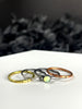 Mixed Metal Stacking Ring Set with Uranium Glass - sizes 5-12