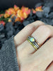 Mixed Metal Stacking Ring Set with Uranium Glass - sizes 5-12