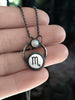 Zodiac Sign Moonstone Necklace