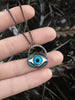 Vintage Glass Blue Eye Necklace