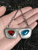 3D Glasses Necklace with Hessonite Garnet & Blue Apatite - 3 Sizes Available