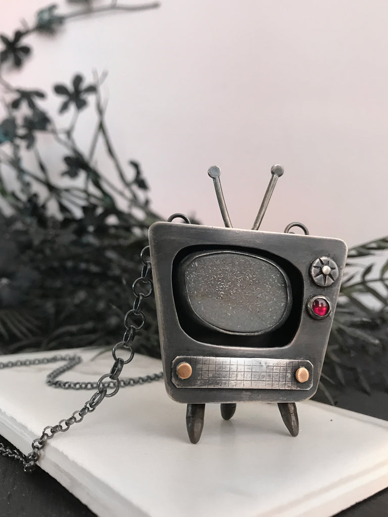 Vintage Television Sculptural Pendant