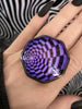 Huge Glowing Purple Psychedelic Orbit Ring