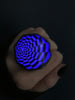 Huge Glowing Purple Psychedelic Orbit Ring