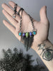 Blue, Green and Violet Labradorite Necklace with Dainty Fringe