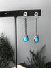 Rain Drop Earrings - Sterling Silver and Flashy Blue Labradorite
