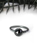 8mm Rose Cut Black Spinel Ring