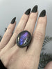 Purple Labradorite Orbit Ring - Size 7