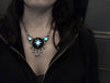 Space Queen Statement Necklace with Quartz and Moonstone
