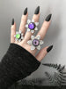 Glowing Space Daisy Rings - only size 9 left