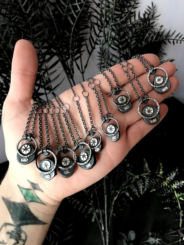 Handmade Silver and Rainbow Gemstone Pendants