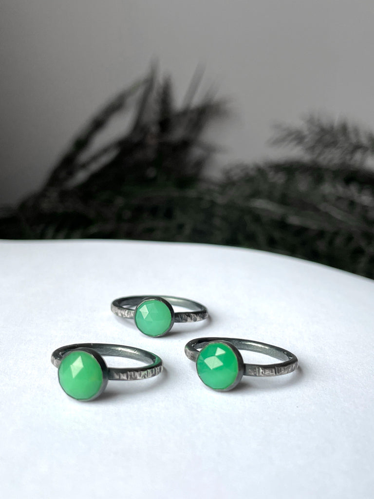 Mint Green Chrysoprase Ring