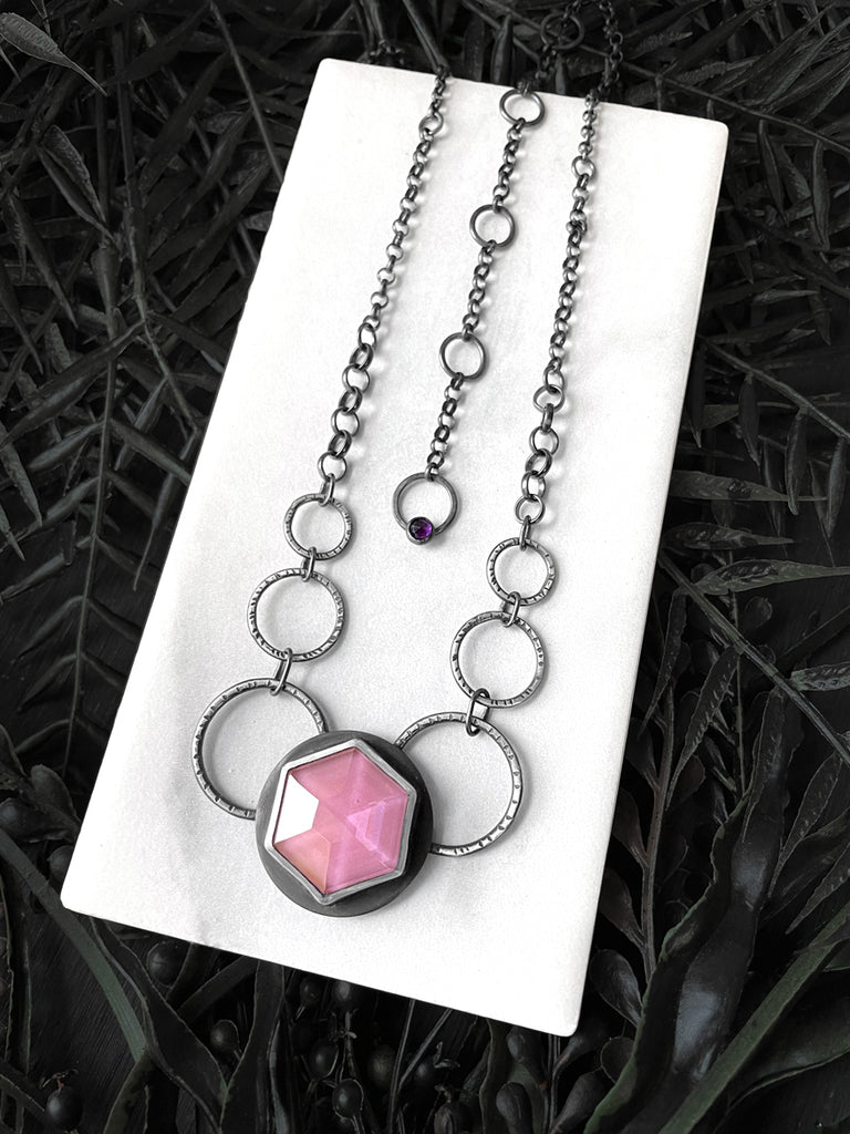 Candy Pink Zircon Necklace