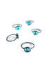 Blue Glass Eye Ring